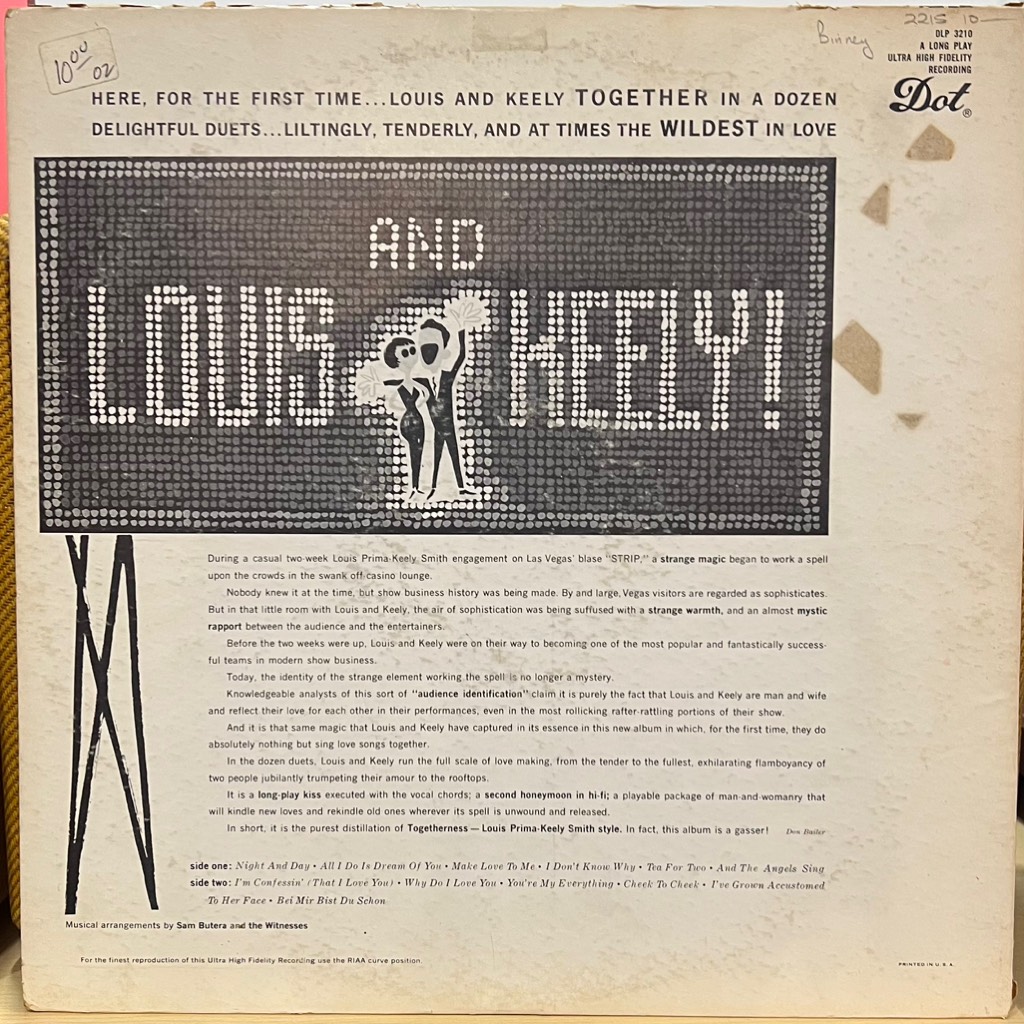 vinyl Louis And Keely – Louis And Keely!