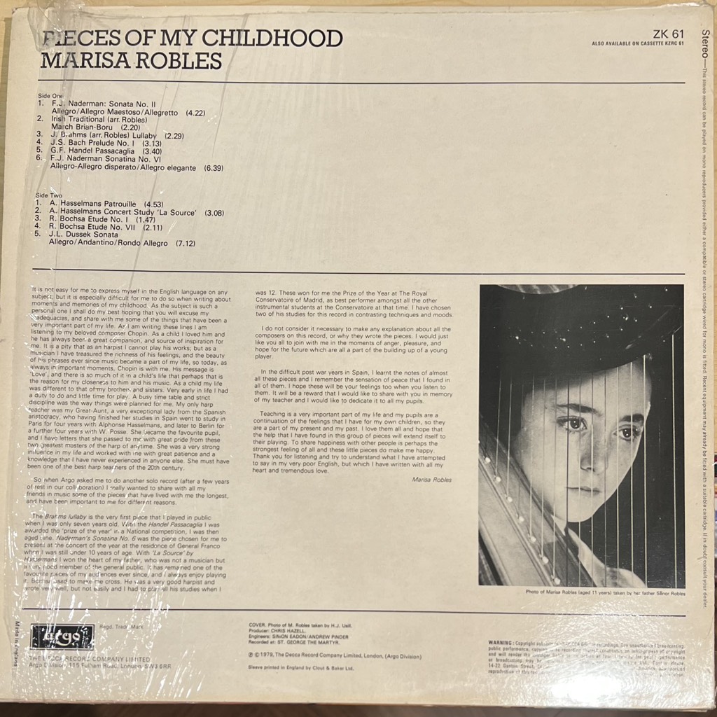 vinyl Marisa Robles – Pieces Of My Childhood