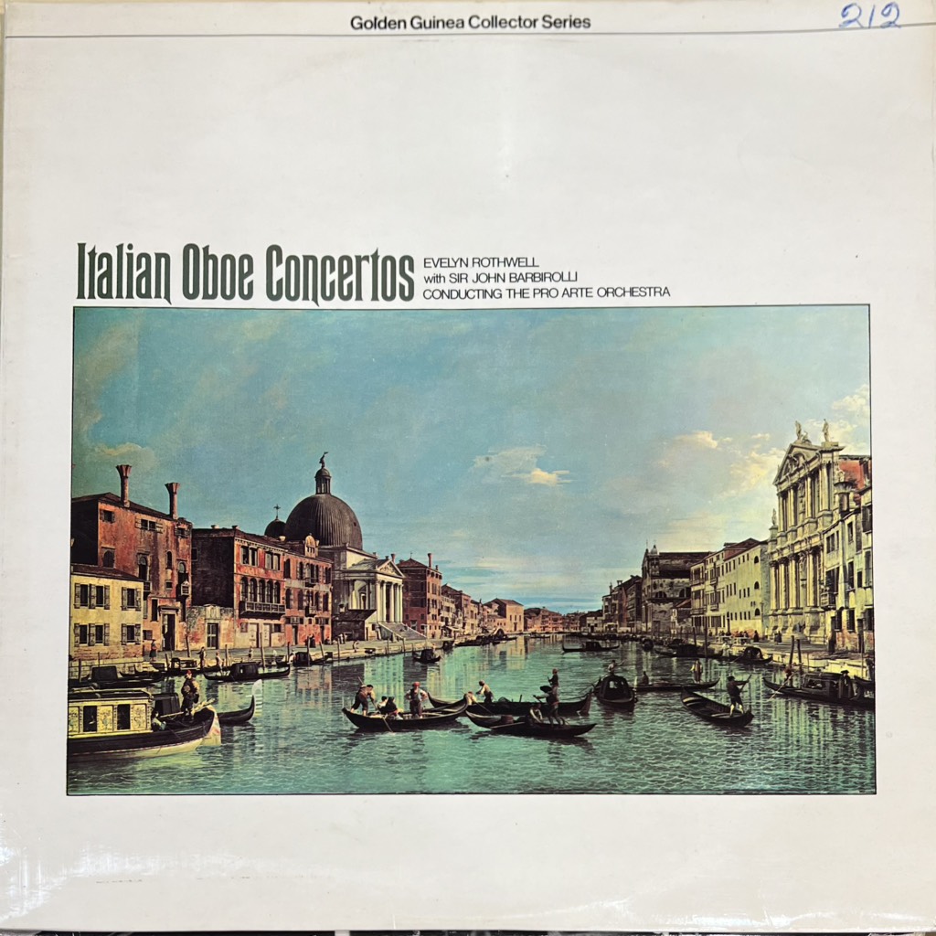 vinyl Rothwell, Barbirolli, Pro Arte Orchestra – Italian Oboe Concertos