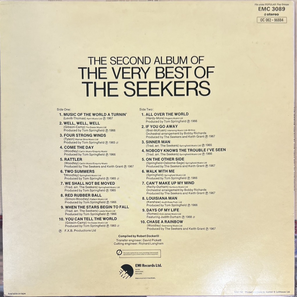 vinyl The Seekers – The Second Album Of The Very Best Of The Seekers