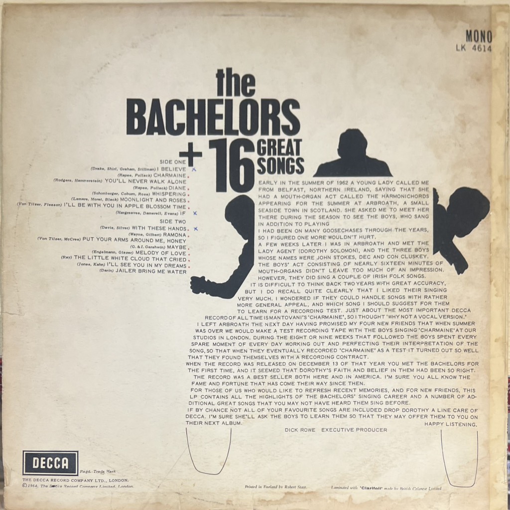 vinyl The Bachelors – 16 Great Songs