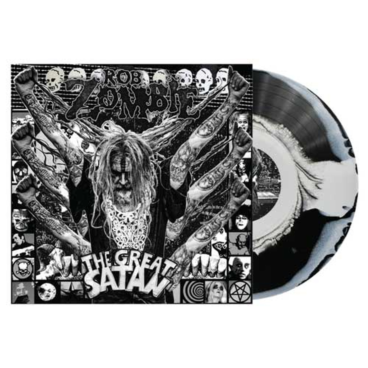 Rob Zombie -Rob Zombie The Great Satan Indie Exclusive LP (Black/White Swirl Vinyl)