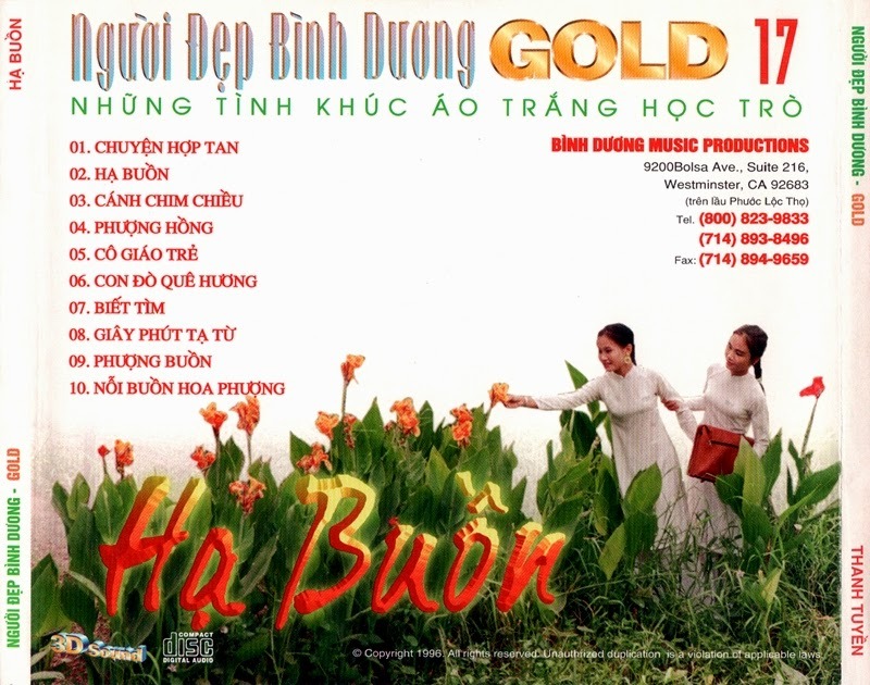 Đĩa CD Hạ Buồn - Người đẹp Bình Dương - Gold 17