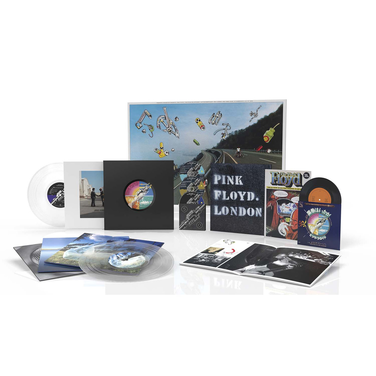 Pink Floyd -Pink Floyd Wish You Were Here (50th Anniversary) Deluxe 4LP (Crystal Clear Vinyl), 2CD, Blu-Ray & 7