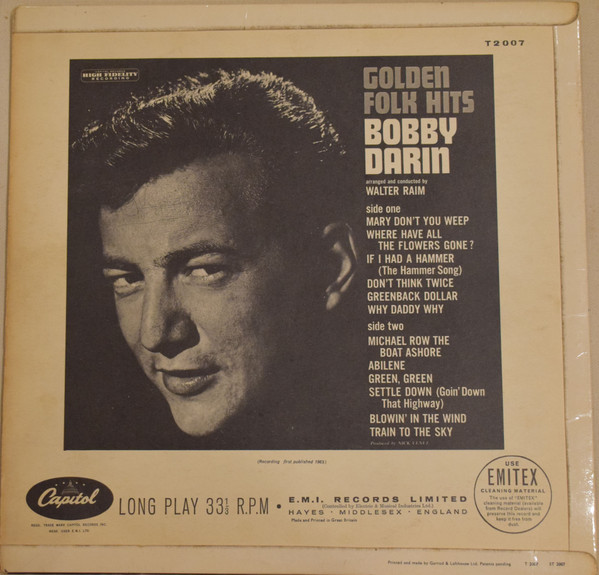 vinyl Bobby Darin – Golden Folk Hits