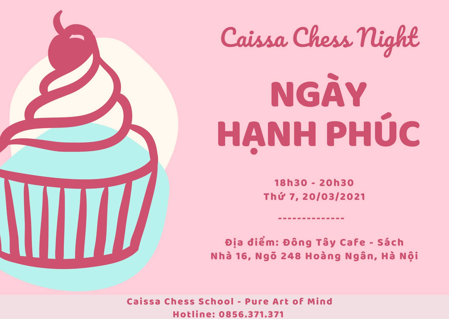 Sự kiện CỜ VUA CAISSA CHESS NITE 2 – NGÀY HẠNH PHÚC