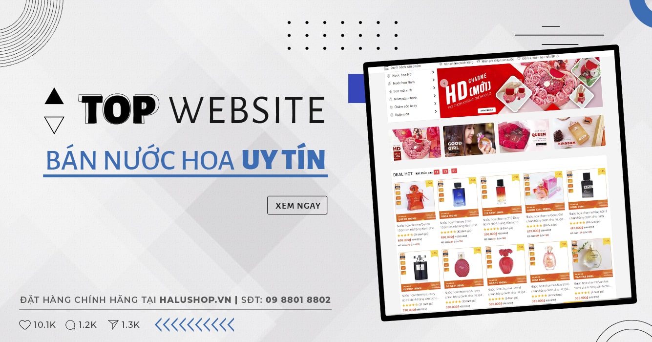Điểm danh 5 trang web bán nước hoa uy tín được nhiều bạn trẻ ưa chuộng tại Việt Nam