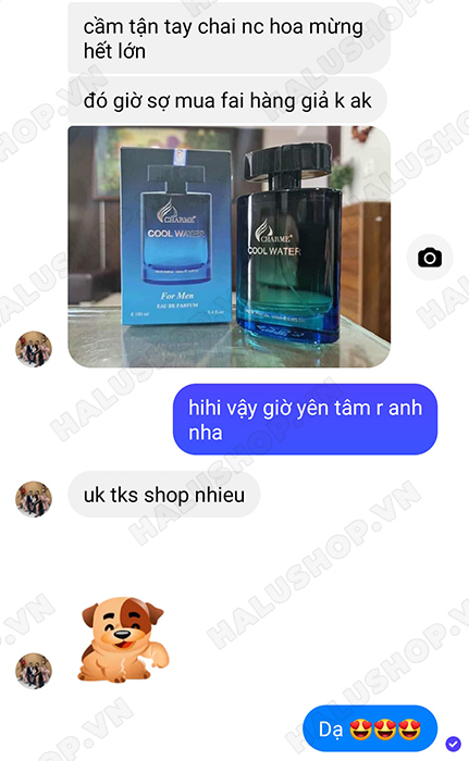 anh phương feedback nước hoa cool water 100ml đã mua ở halushop