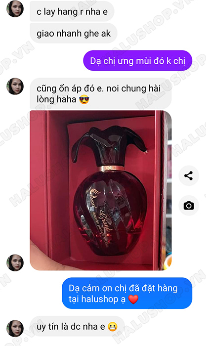 chị loan mua nước hoa grand 100ml chính tại halushop