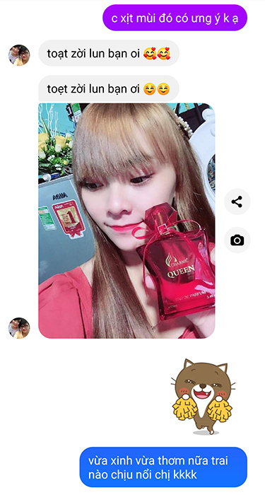 chị nhi feedback charme queen nữ khi mua tại halushop