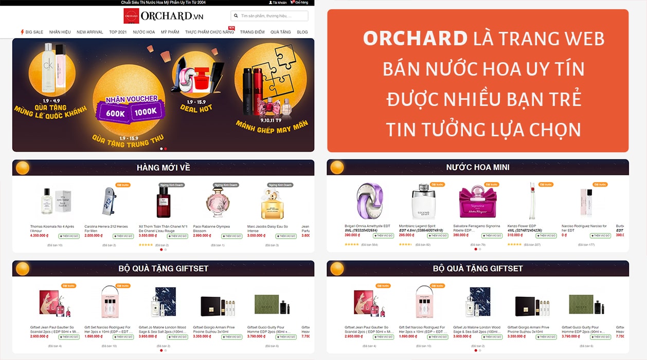 cửa hàng nước hoa chính hãng orchard