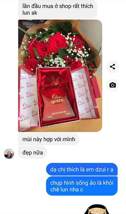 feedback nước hoa charme queen mua ở halushop