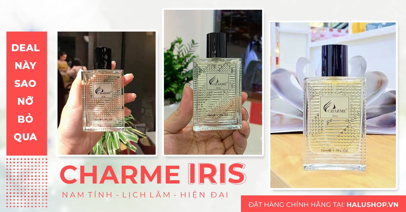 Charme Iris sở hữu những nốt hương nhẹ nhưng nam tính, thể hiện phong cách hiện đại