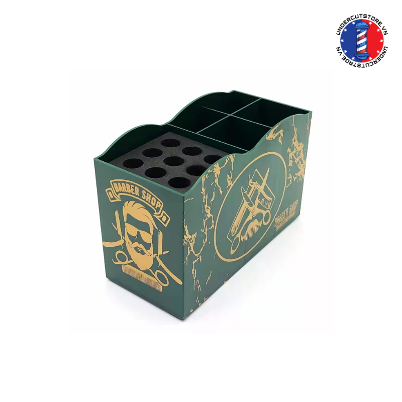 Khay Cắm Kéo Lược BarberShop - Xanh