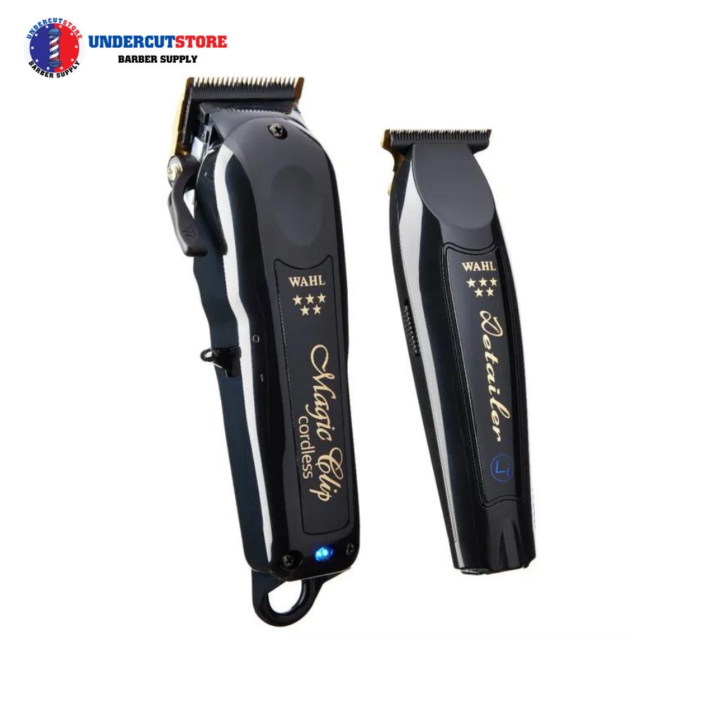 Combo Barber Tông Đơ Wahl Magic & Detailer Black Cordless (Limited) - Nội Địa Mỹ - BH 12 Tháng