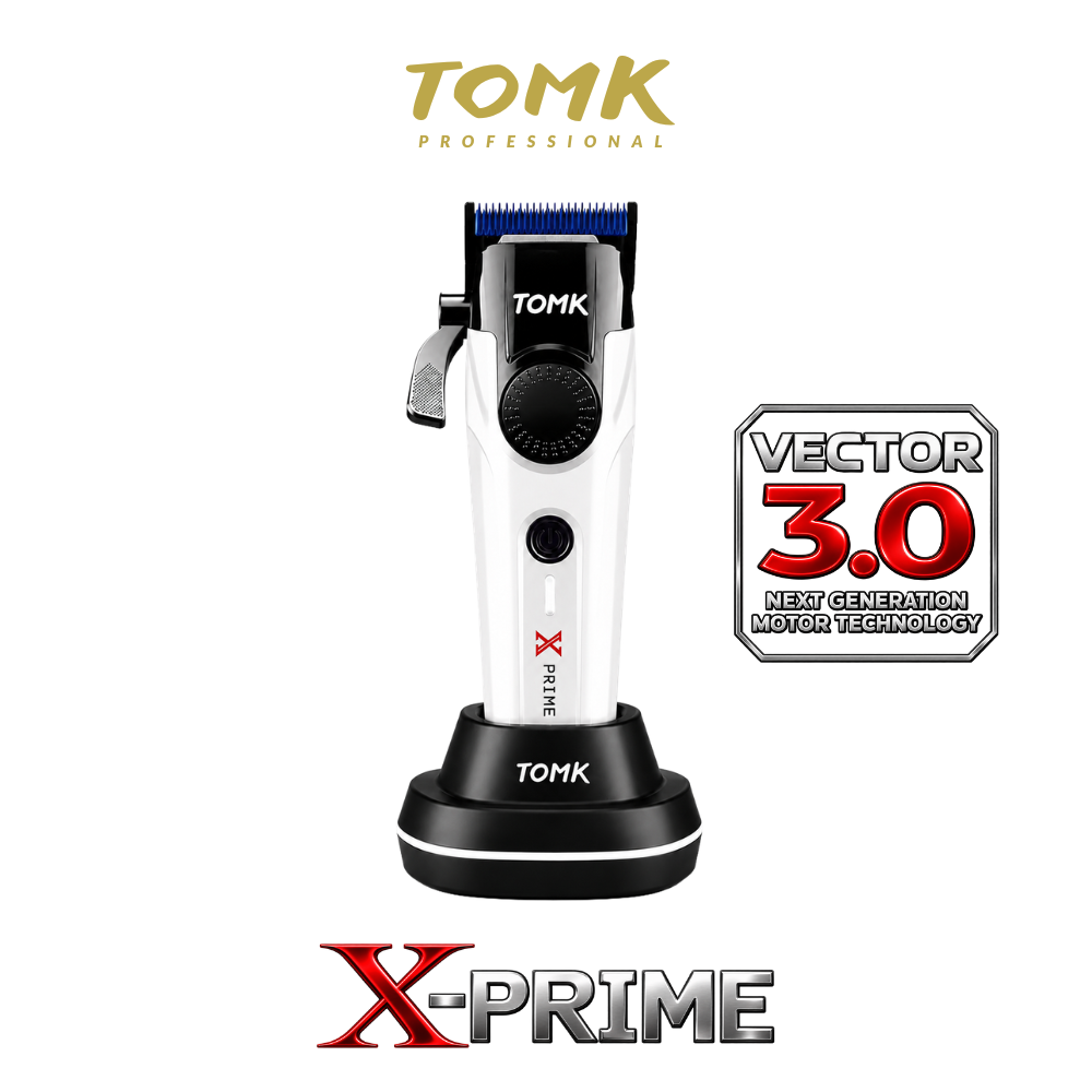 Tông Đơ Cắt Tóc Tomk X-Prime - White - Động Cơ Vector 3.0