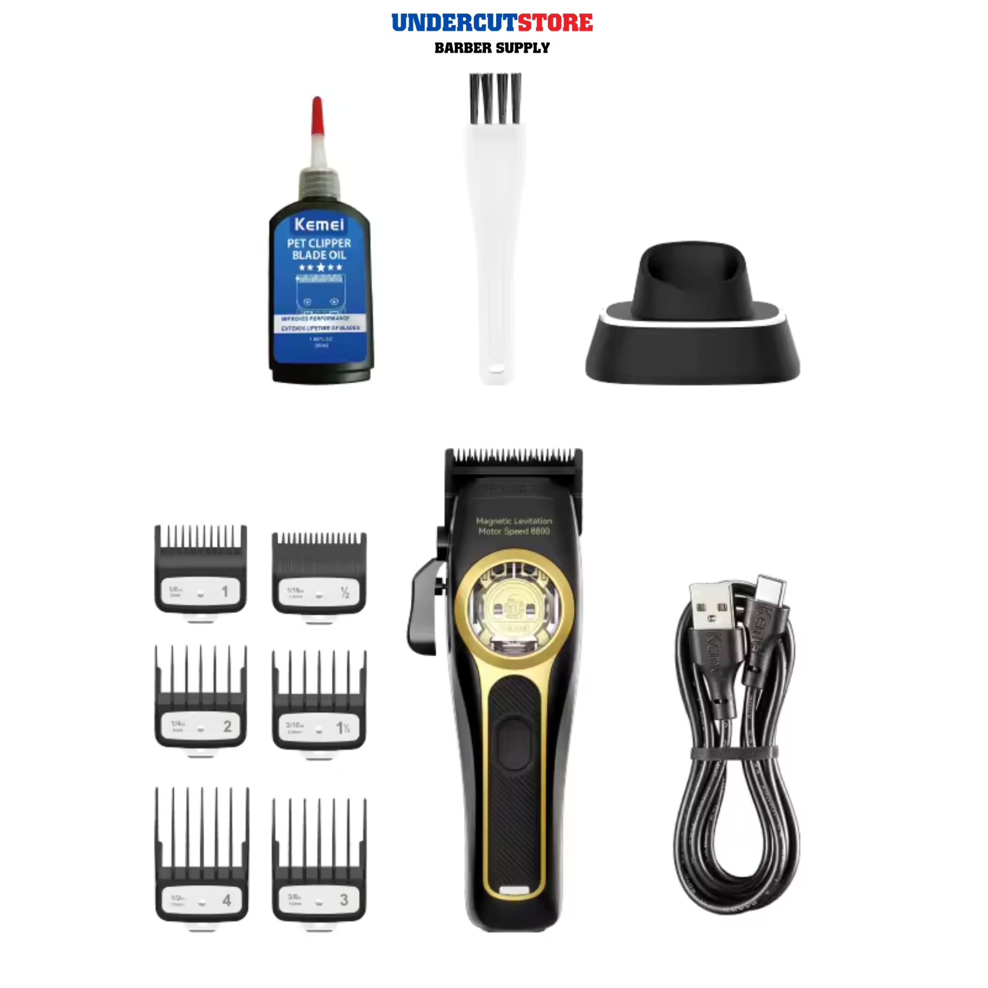 Tông Đơ Từ Tính Kemei KM-2373 - BH 6 Tháng