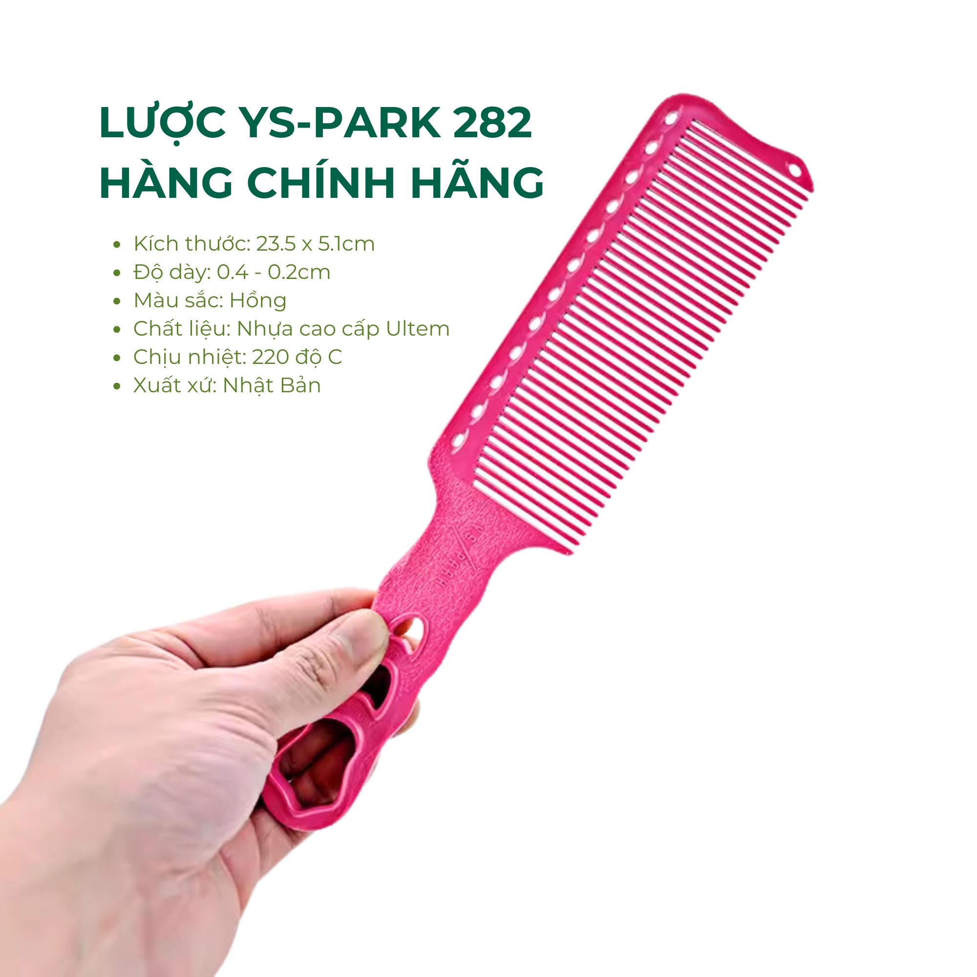 Lược Cắt Tóc YS-Park 282 Chính Hãng - Hồng