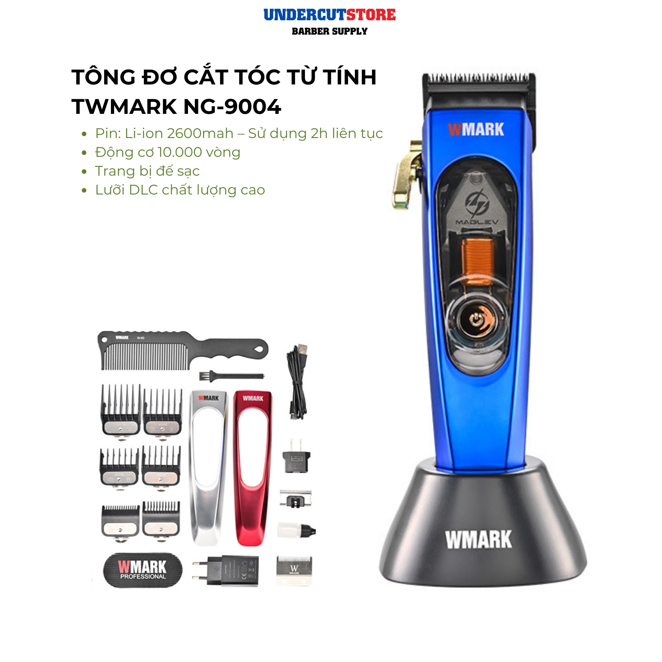 Tông Đơ Từ Tính WMARK NG-9004 - BH 6 Tháng