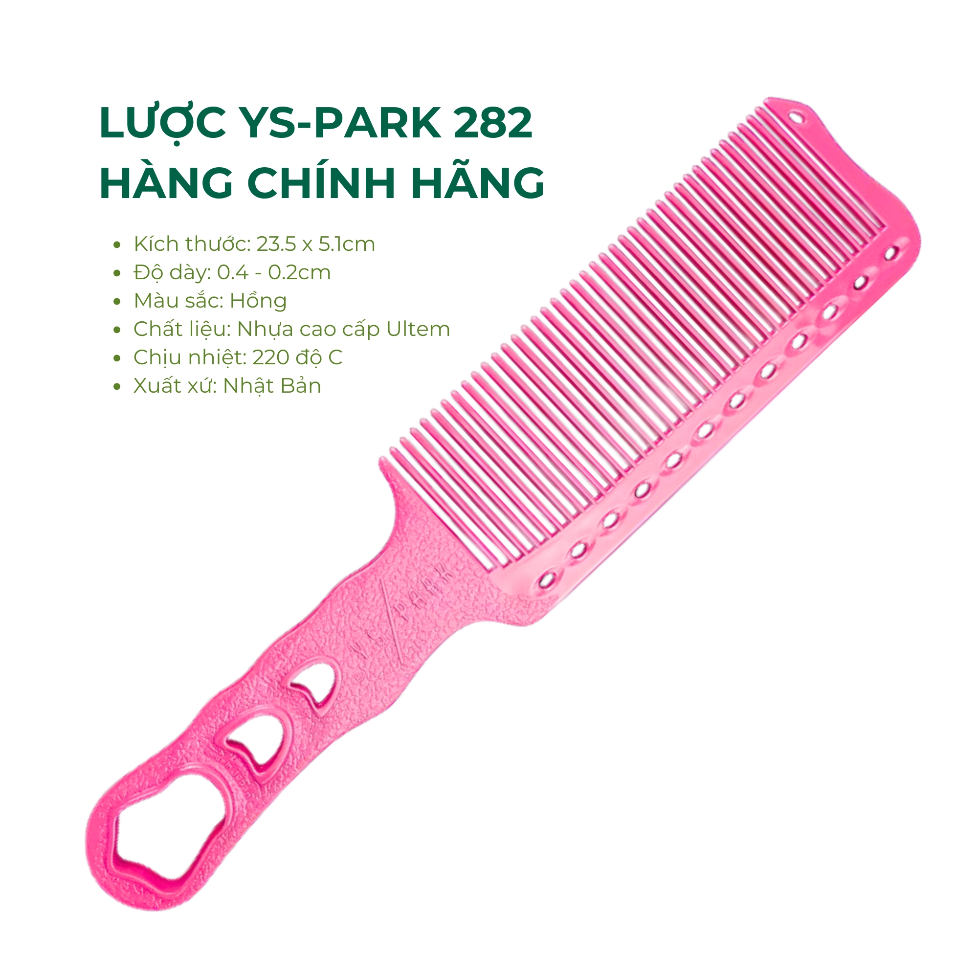 Lược Cắt Tóc YS-Park 282 Chính Hãng - Hồng
