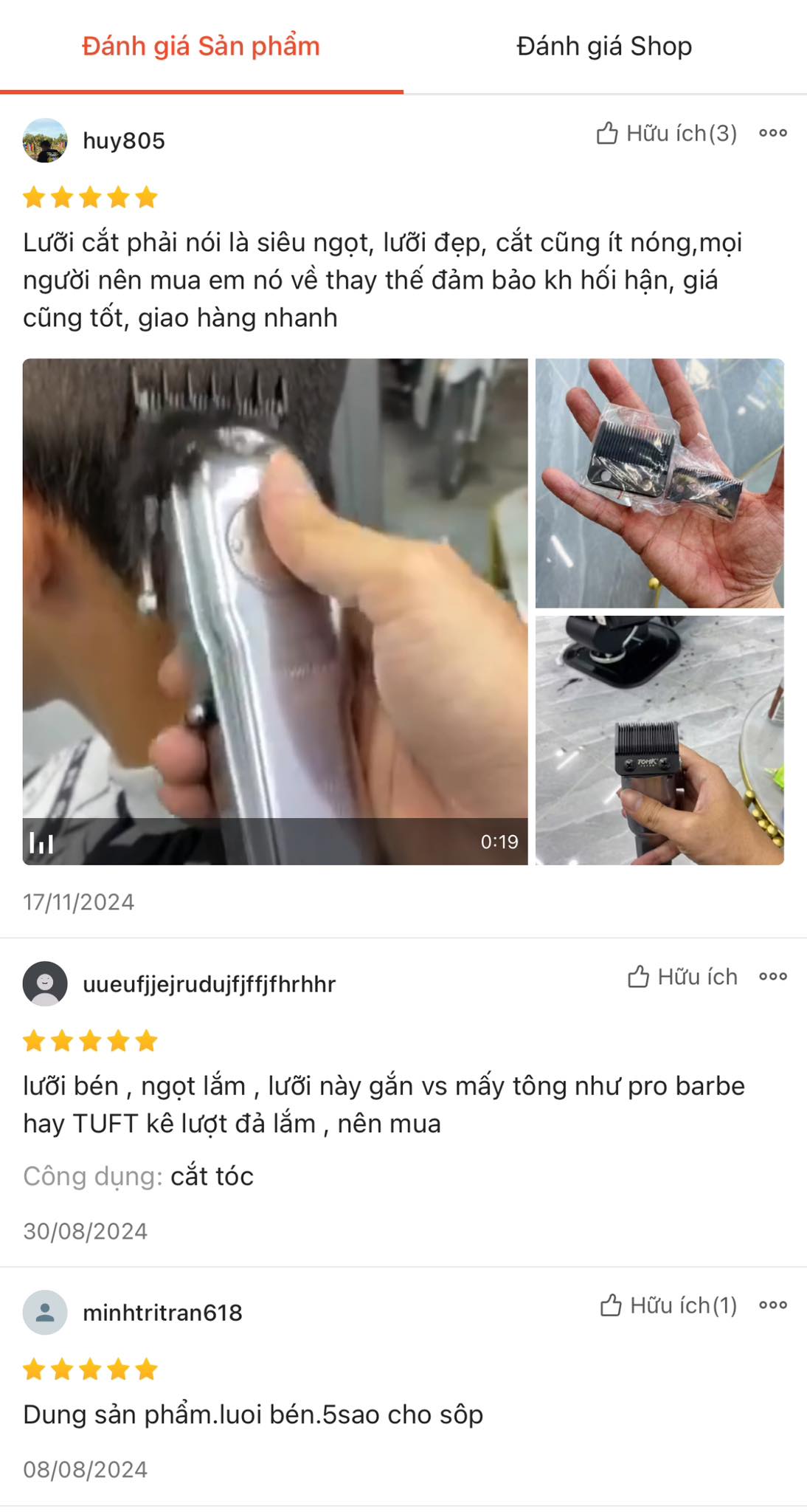 Lưỡi Tông Đơ TomK Faper - Wahl/JRL