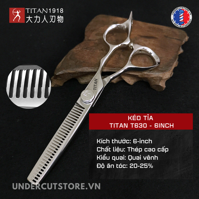 Kéo Tỉa Tóc Titan TT630 - 6inch - Hàng Chính Hãng