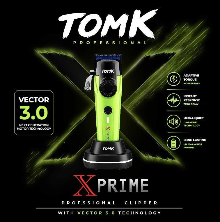 Tông Đơ Cắt Tóc Tomk X-Prime - Green - Động Cơ Vector 3.0