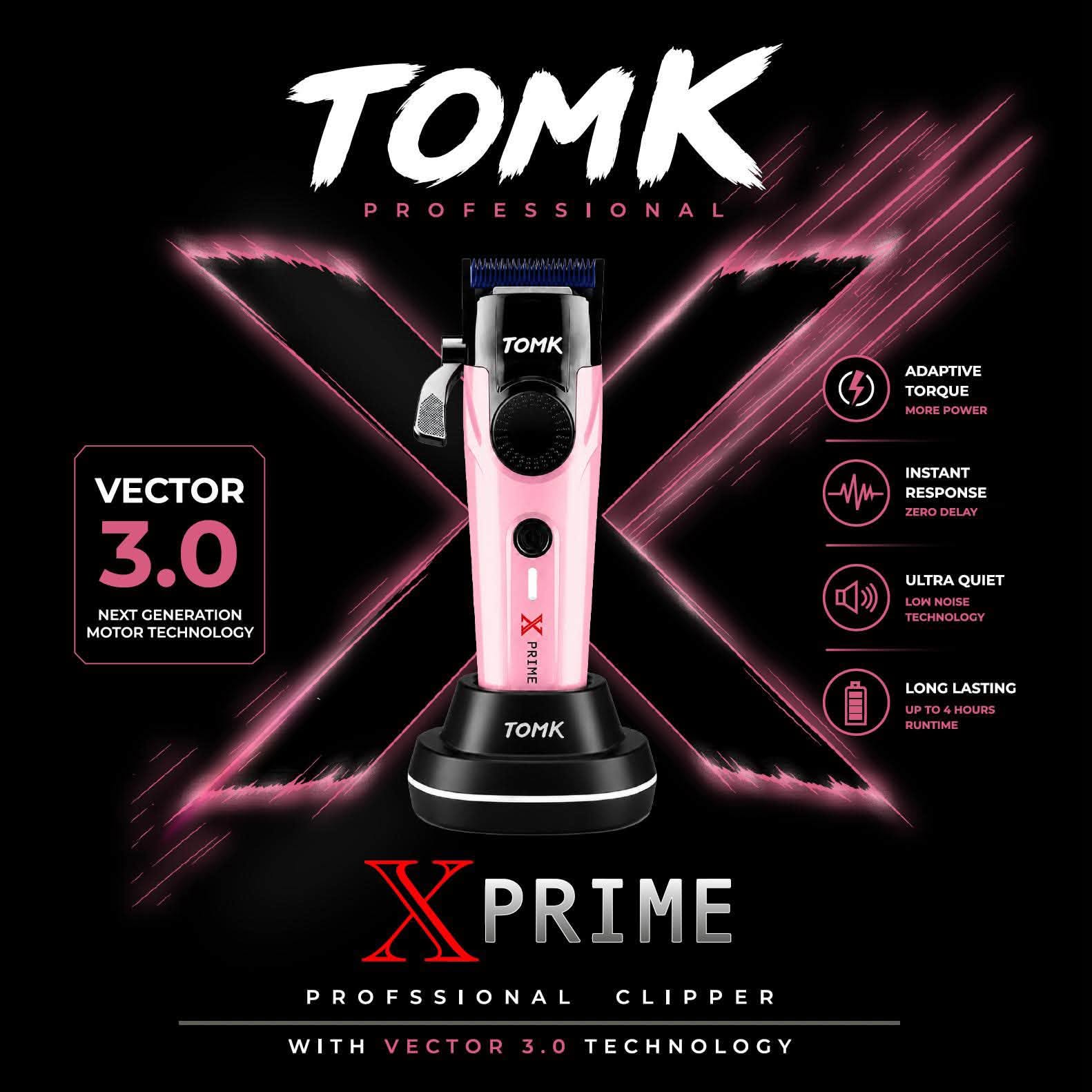 Tông Đơ Cắt Tóc Tomk X-Prime - Pink - Động Cơ Vector 3.0