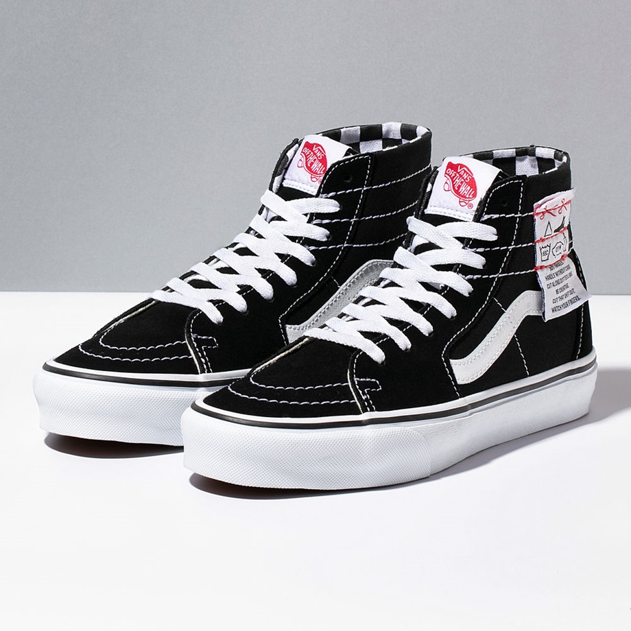 VANS DIY SK8-HI TAPERED BLACK TRUE WHITE