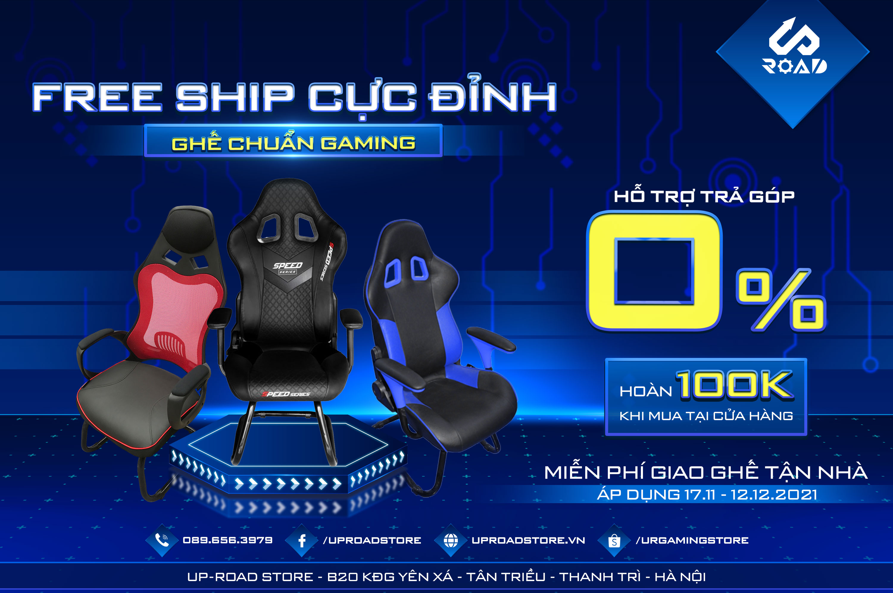 GHẾ CHUẨN GAMING, FREESHIP CỰC ĐỈNH