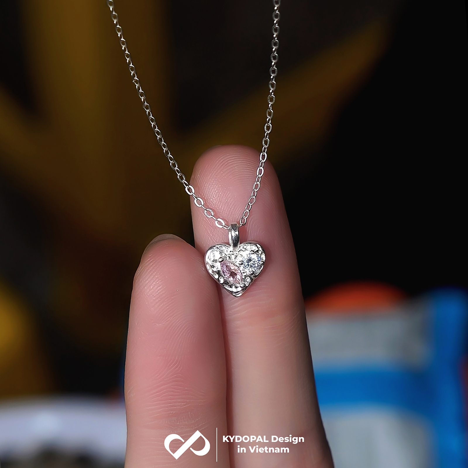 Dây chuyền bạc KYDOPAL đính đá cao cấp trang sức bạc nữ cá tính 925 - PAL9B8C2