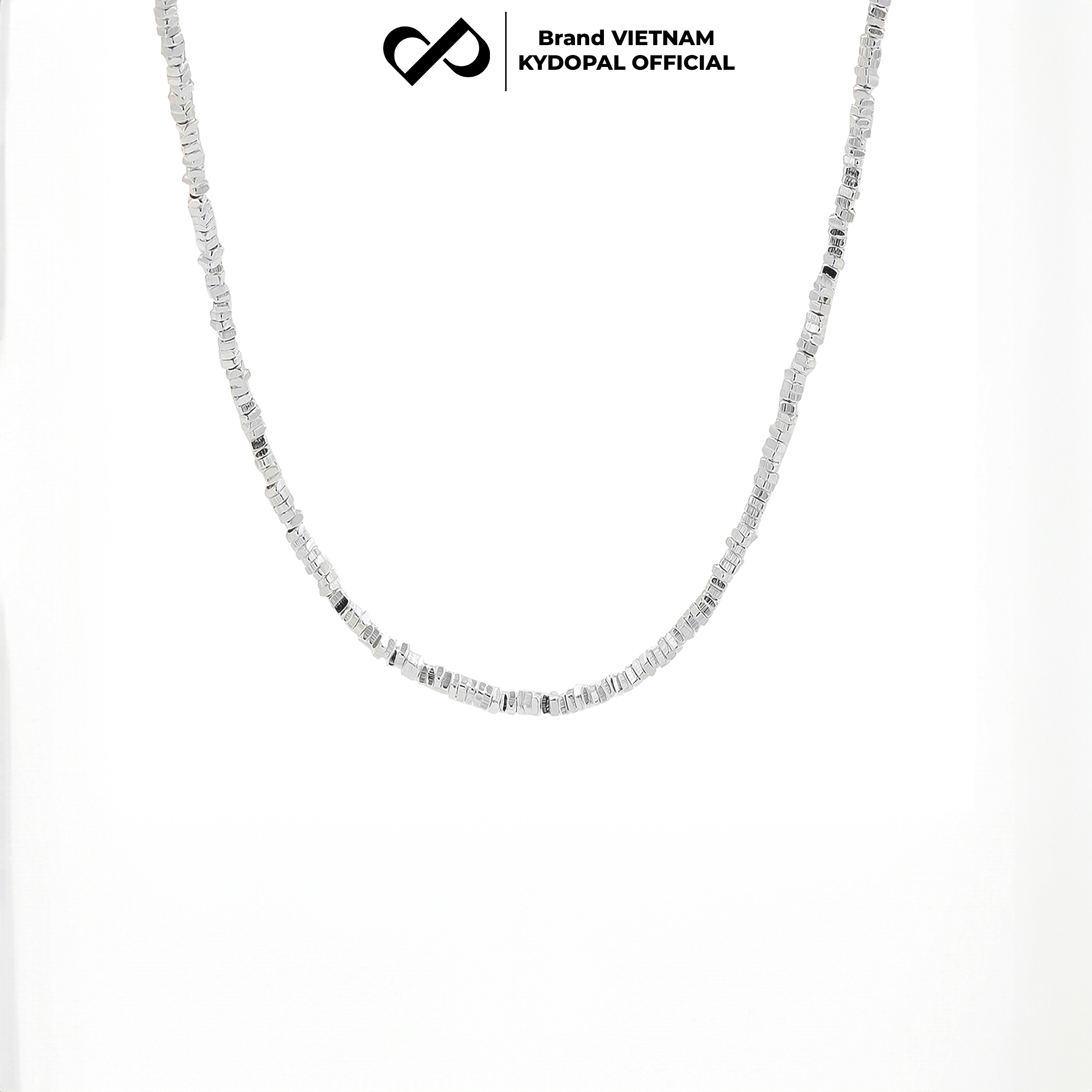 Dây chuyền bạc nữ KYDOPAL vòng cổ cá tính hạt bạc vỡ dây trơn trang sức bạc cao cấp - PAL9C3C57
