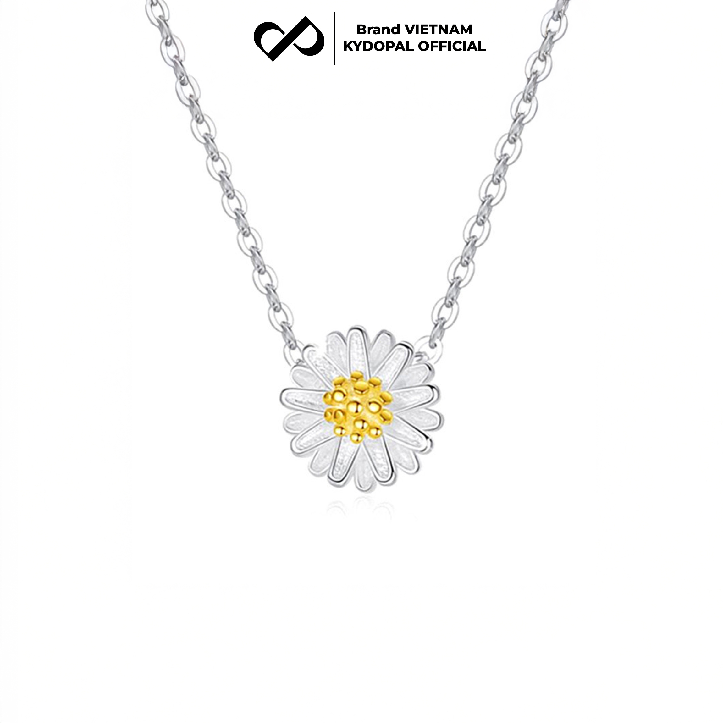 Dây chuyền bạc nữ KYDOPAL cá tính mặt hoa cúc nhị nữ tính trang sức bạc 925 - PAL9C3C32