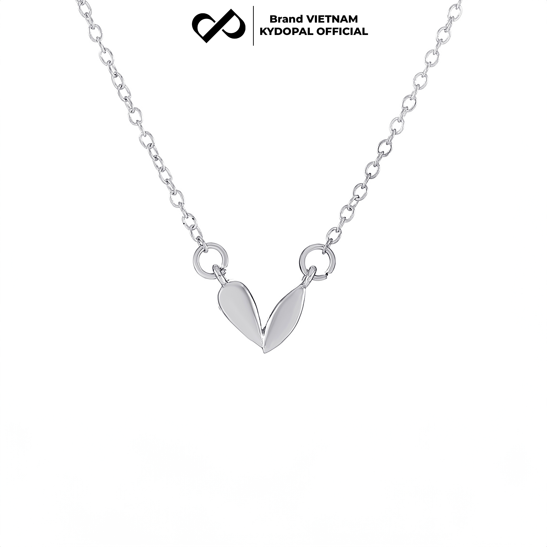 Dây chuyền bạc nữ KYDOPAL cá tính trái tim trơn bóng trang sức bạc 925 - PAL9C3C14