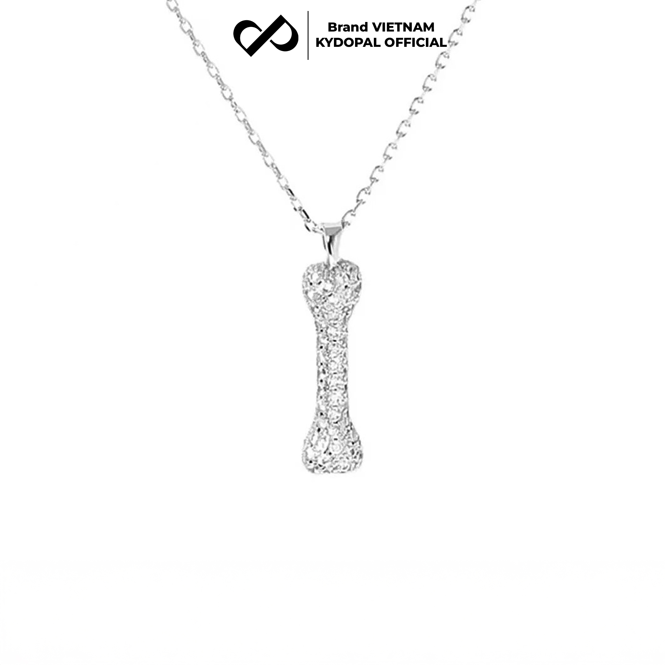 Dây chuyền bạc nữ KYDOPAL vòng cổ cá tính mặt xương đính đá trang sức bạc cao cấp - PAL9C3C68
