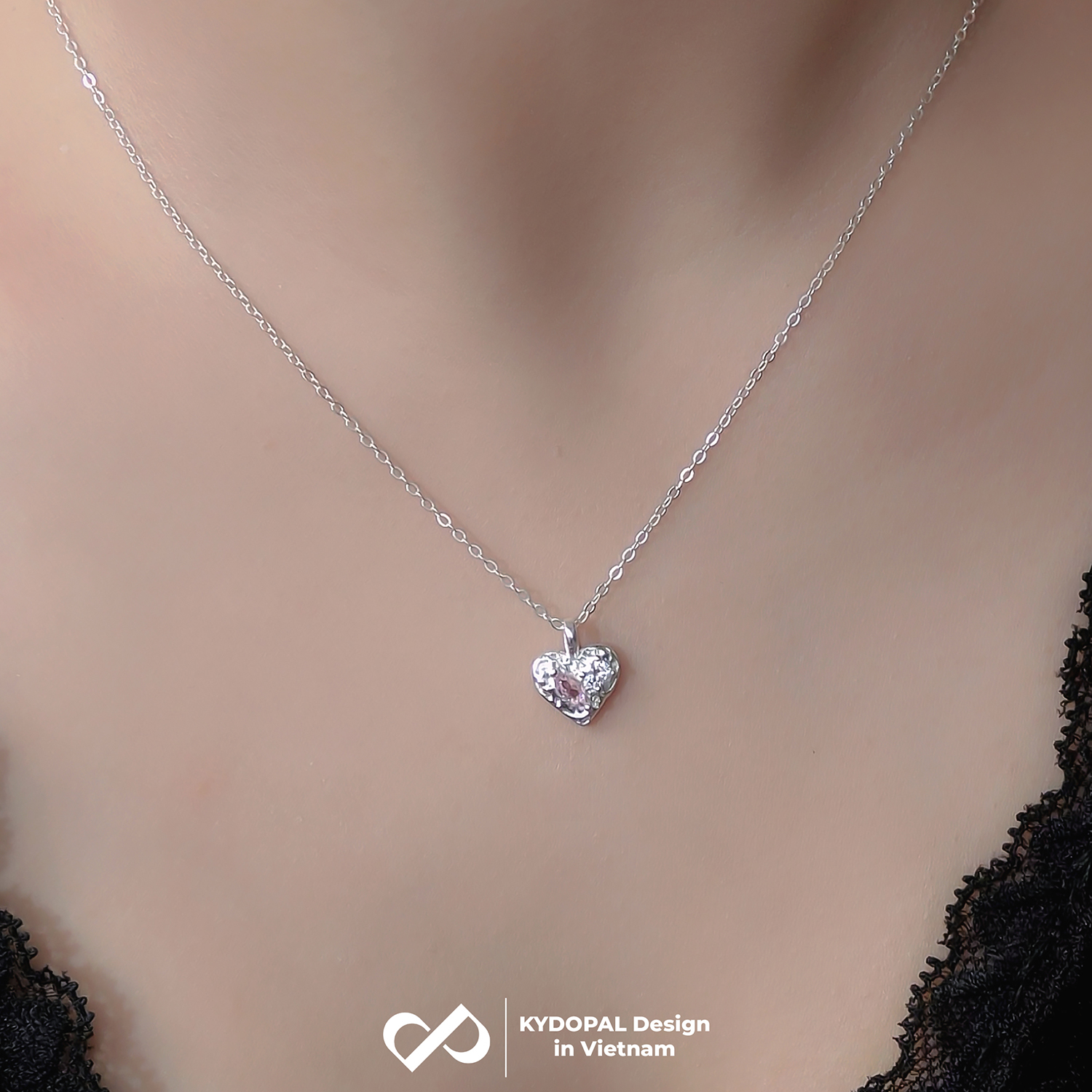 Dây chuyền bạc KYDOPAL đính đá cao cấp trang sức bạc nữ cá tính 925 - PAL9B8C2
