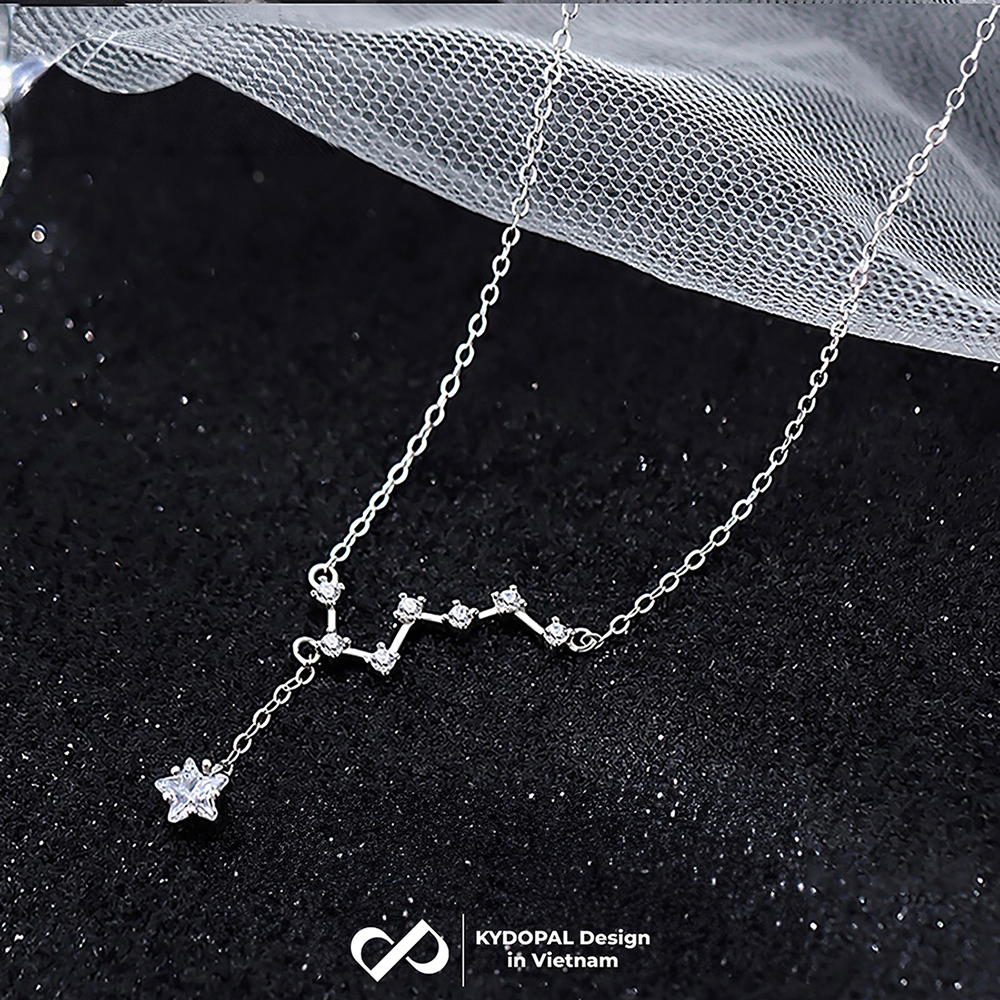 Dây chuyền bạc nữ KYDOPAL vòng cổ cá tính chòm sao đính đá lấp lánh trang sức bạc 925 - PAL9C2C7