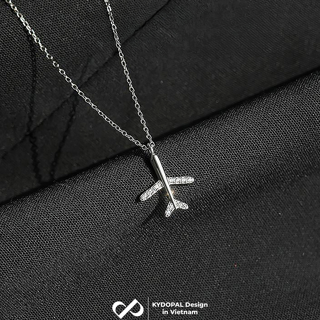 Dây chuyền bạc nữ KYDOPAL cá tính máy bay dễ thương trang sức bạc 925 - PAL9C3C24