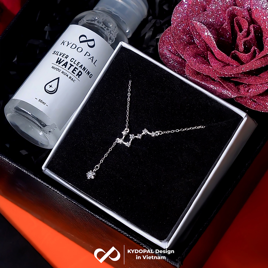 Dây chuyền bạc nữ KYDOPAL vòng cổ cá tính chòm sao đính đá lấp lánh trang sức bạc 925 - PAL9C2C7