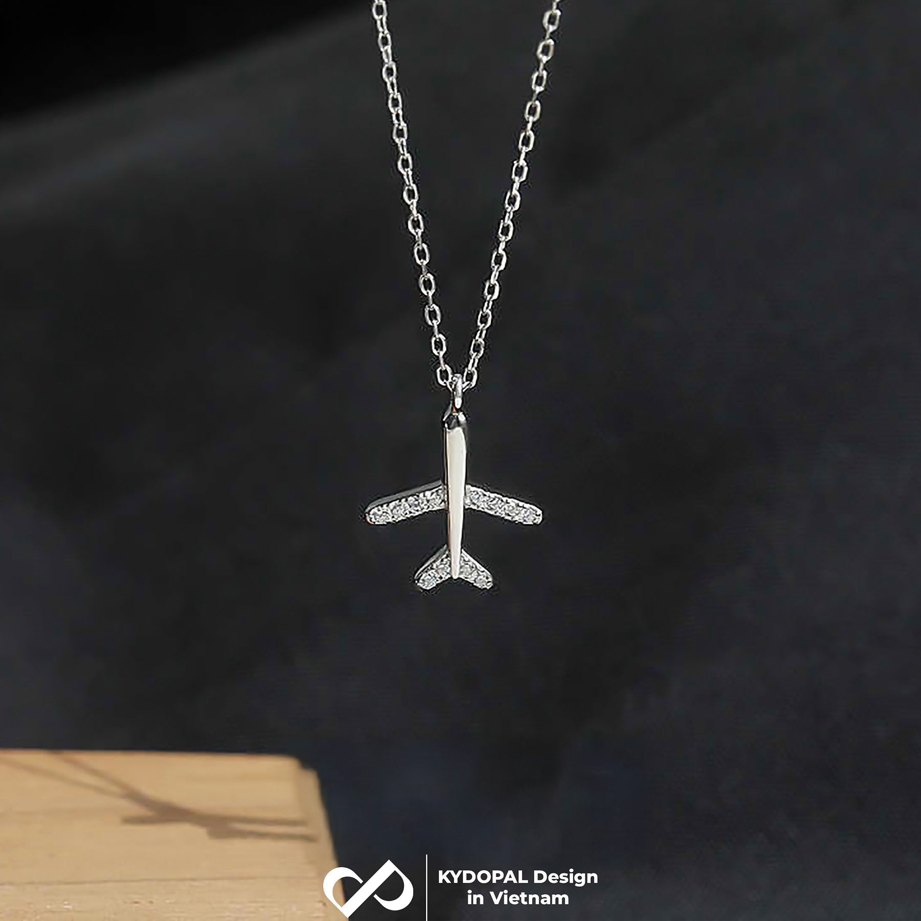 Dây chuyền bạc nữ KYDOPAL cá tính máy bay dễ thương trang sức bạc 925 - PAL9C3C24