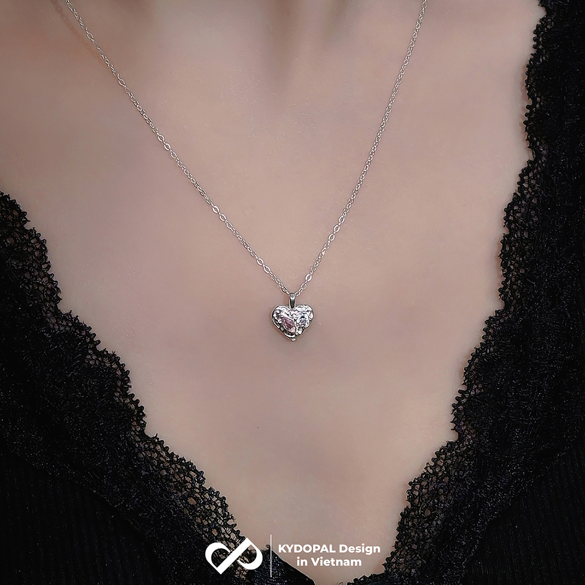 Dây chuyền bạc KYDOPAL đính đá cao cấp trang sức bạc nữ cá tính 925 - PAL9B8C2