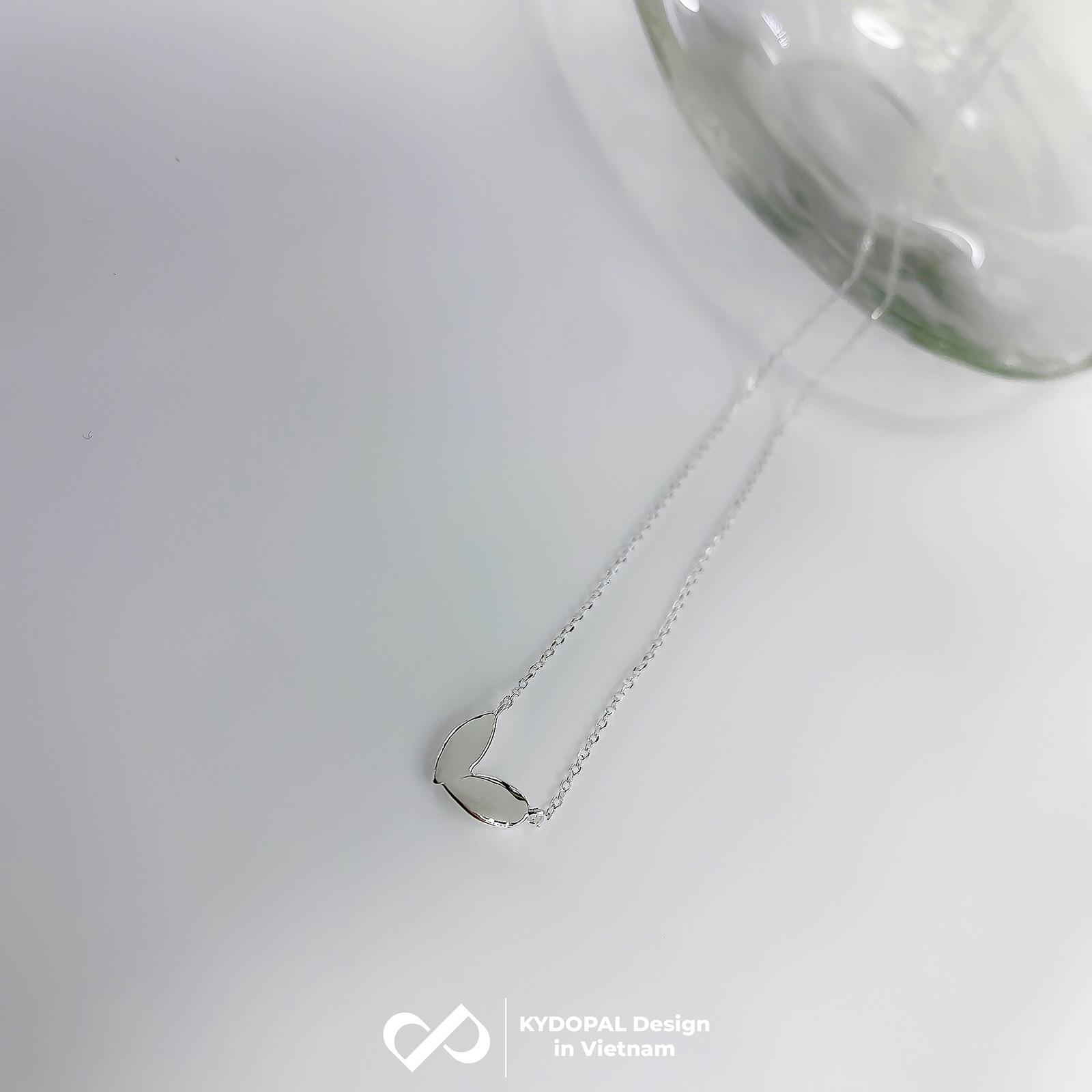 Dây chuyền bạc nữ KYDOPAL cá tính trái tim trơn bóng trang sức bạc 925 - PAL9C3C14