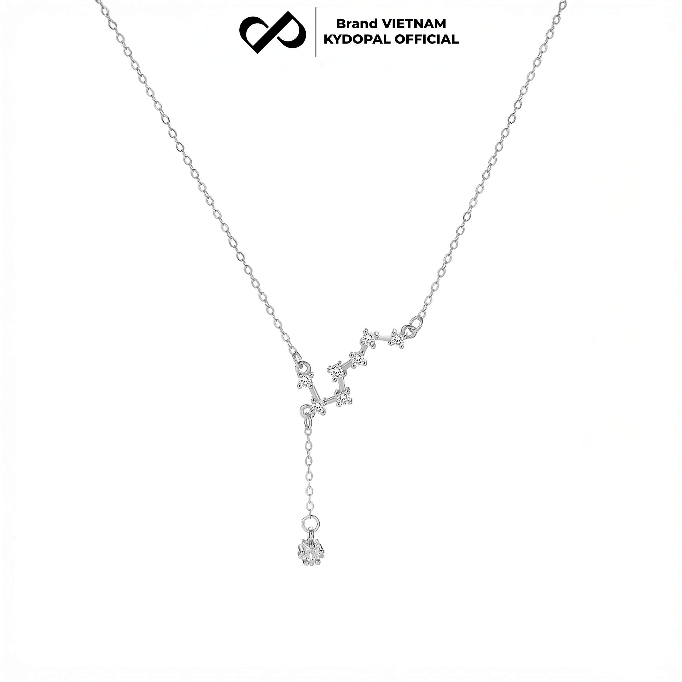 Dây chuyền bạc nữ KYDOPAL vòng cổ cá tính chòm sao đính đá lấp lánh trang sức bạc 925 - PAL9C2C7