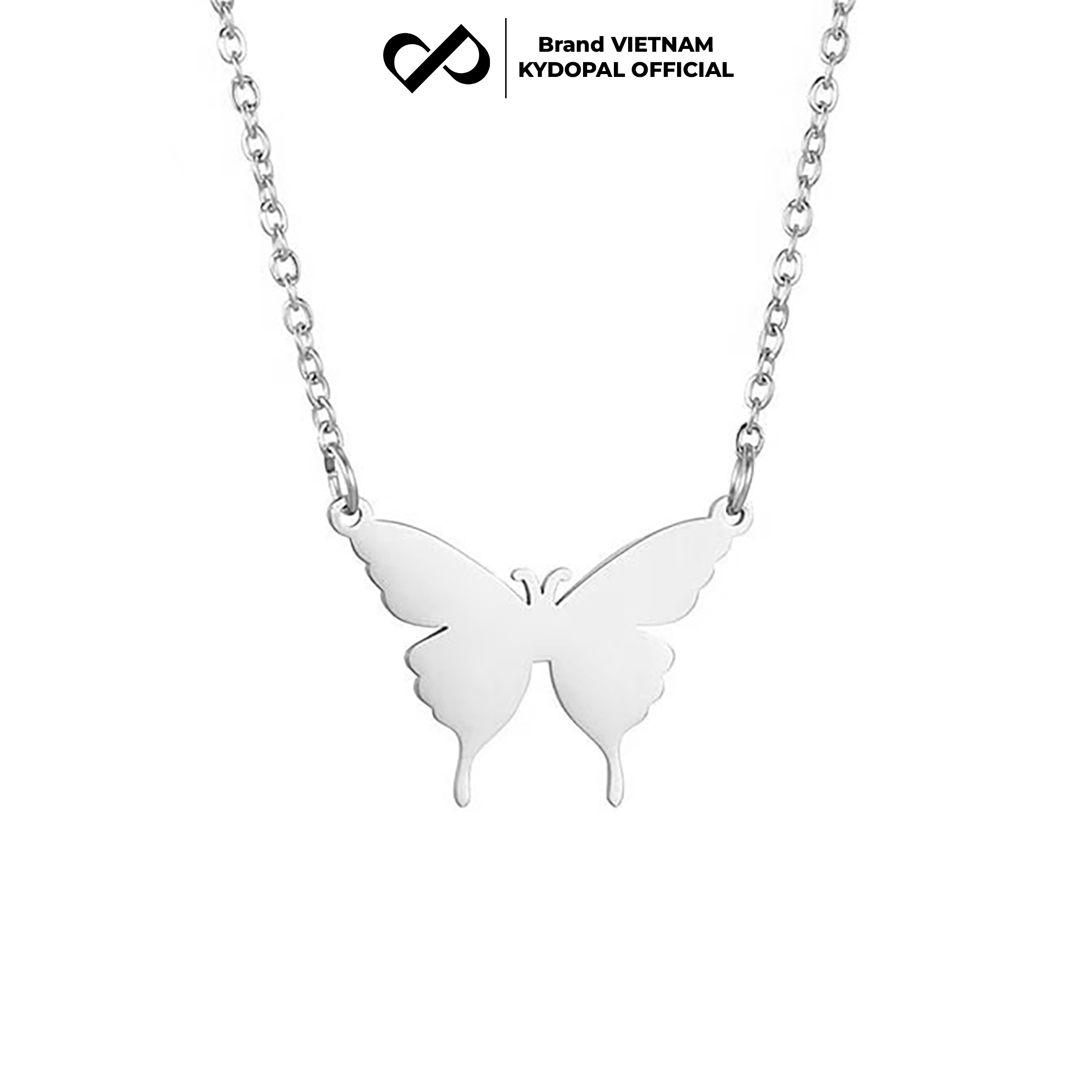 Dây chuyền bạc nữ KYDOPAL hồ điệp cá tính trơn basic trang sức bạc cao cấp - PAL9C3C10
