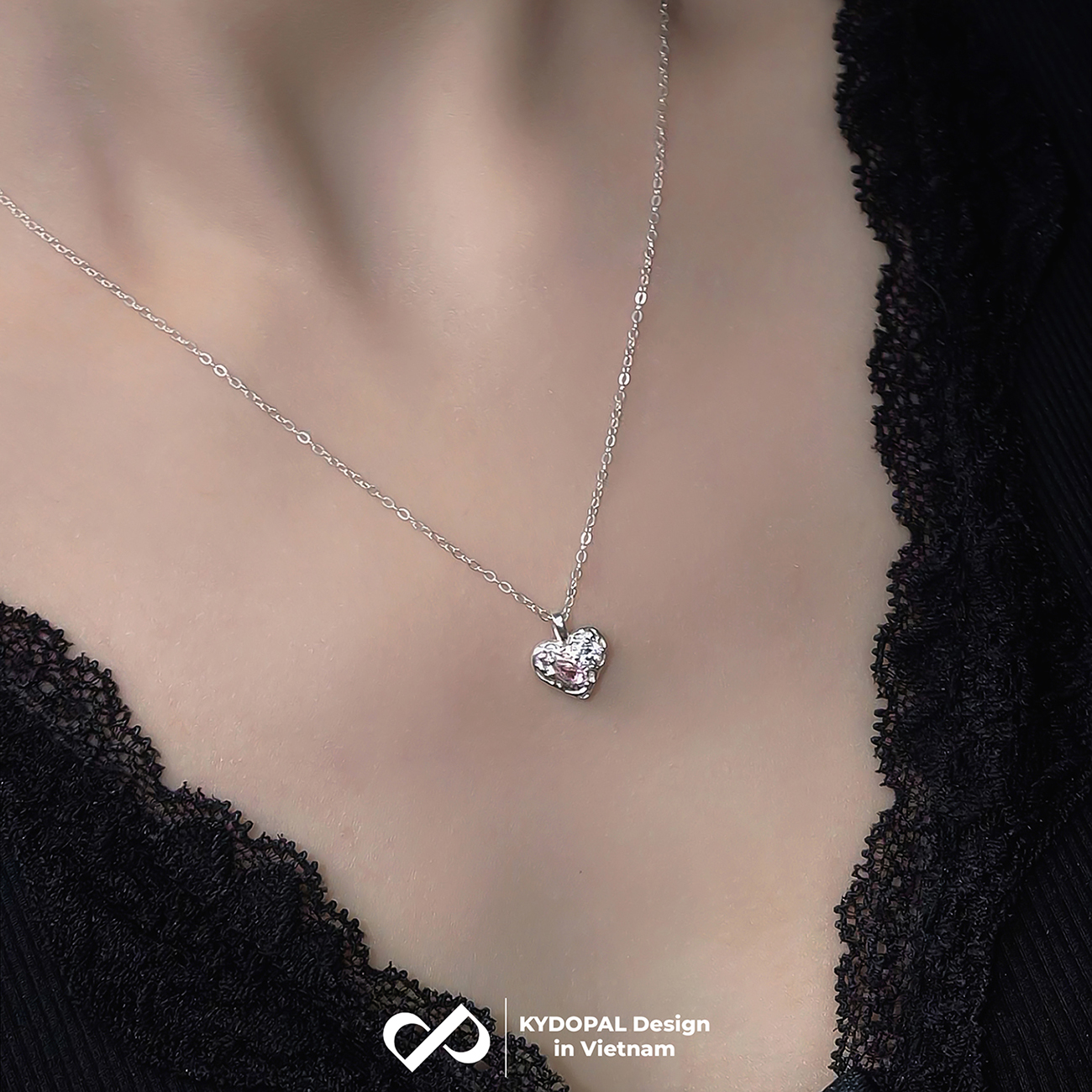Dây chuyền bạc KYDOPAL đính đá cao cấp trang sức bạc nữ cá tính 925 - PAL9B8C2