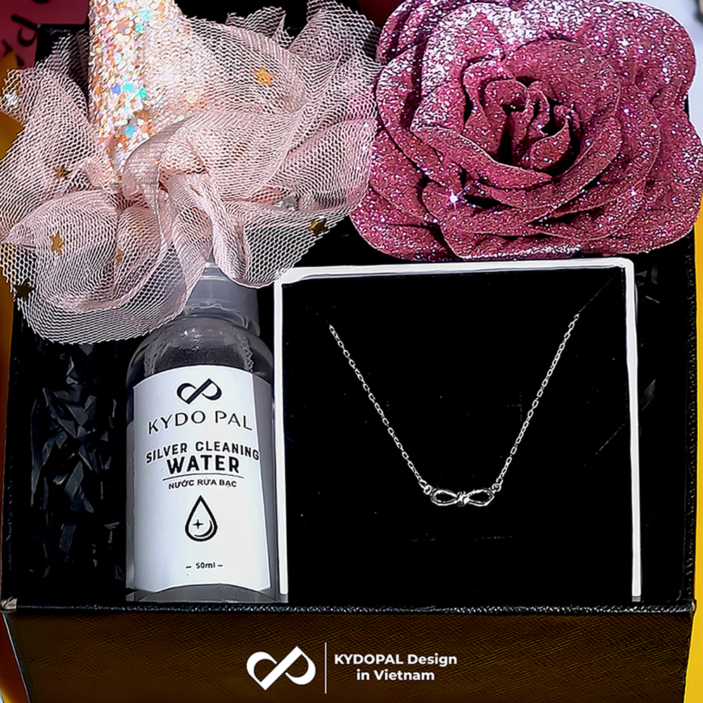 Dây chuyền bạc nữ KYDOPAL vòng cổ cá tính nơ thắt mini basic trang sức bạc 925 - PAL9C3C27