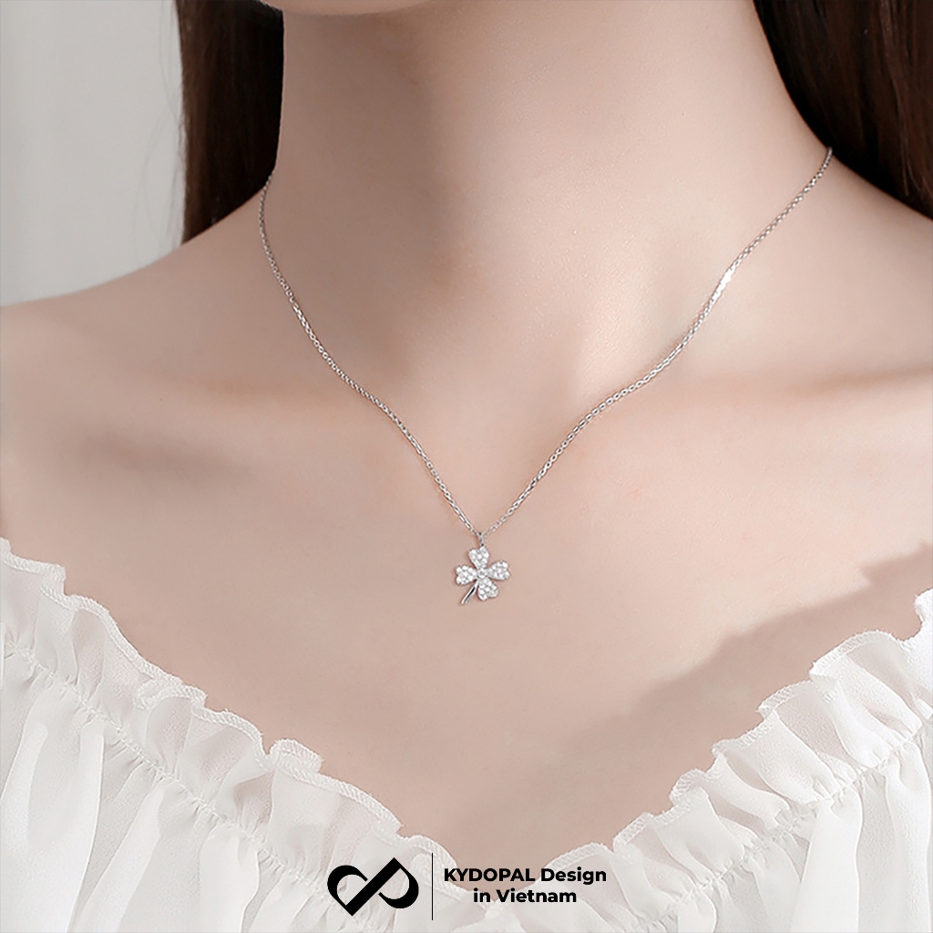Dây Chuyền Bạc Cỏ Bốn Lá May Mắn | PAL9B4C2