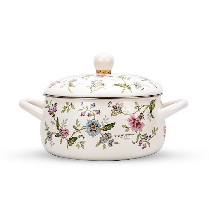 BỘ NỒI GANG MEN SỨ FUJIHORO HOA VĂN PROVENCE SERIES