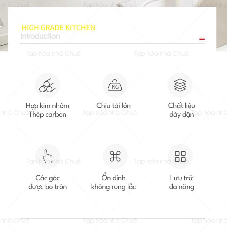 [ iKEDE ] KỆ BẾP ĐA NĂNG 2 TẦNG NGĂN KÉO ĐÔI ĐỂ LÒ VI SÓNG LÒ NƯỚNG CHIỀU CAO TÙY CHỈNH LINH HOẠT CHỊU TẢI TỐT