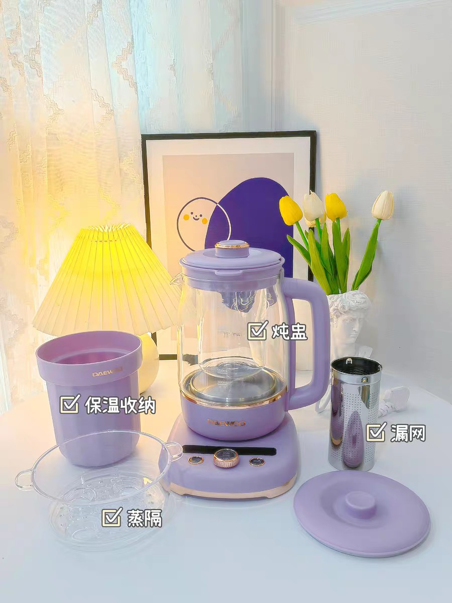 ẤM DƯỠNG SINH ĐA NĂNG ĐUN CHƯNG NẤU HẤP 4IN1 DAEWOO YS08